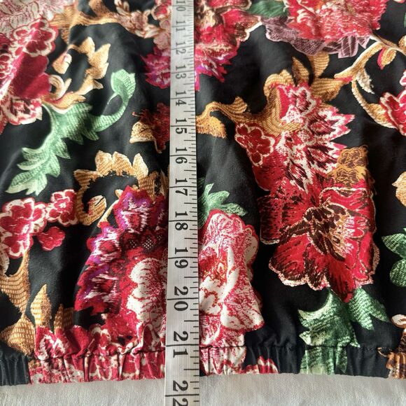 JM Collection Womens Blouse XS Long Sleeve Floral Boho Vacation Travel Resort - Picture 14 of 14